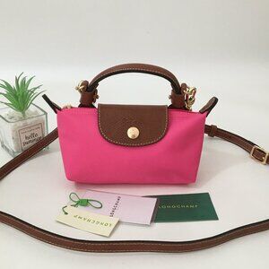 Longchamp Le Pliage mini pouch candy color